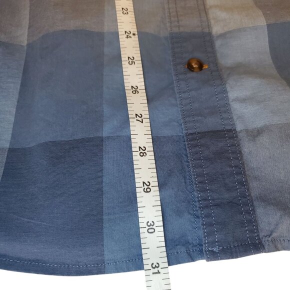 Carhartt Mens Shirt Size L Relaxed Fit Rugged Flex Blue Gray Plaid Utility Work - Picture 8 of 11